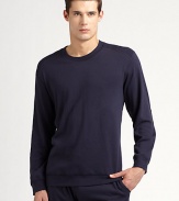 Brushed cotton lends remarkable comfort to a easy-wearing shirt for lounging and layering alike. CrewneckCottonMachine washImported