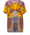 Take a studious approach to style in Mary Katrantzous pencil print top, perfect for dressing up jet black separates - Rounded neckline, short sleeves, relaxed fit - Tuck into pencil skirts or harem pants for work, or go all out and mash-up graphic patterning with eye-catching printed skirts