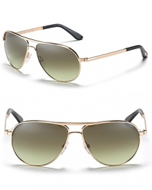 Large aviator sunglasses with gradient lenses from Tom Ford.