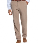 A classic favorite, with the comfort of your favorite pair of jeans. These Haggar pants feel just as great as they look.