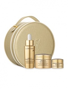 A powerful combination of unique ingredients and a patented scientific innovation has been shown to improve the condition around the stem cells and stimulate cell regeneration to reconstruct skin to a denser quality. Gift Set Contains: Absolue Precious Cells SPF 15 Sunscreen 1.6 oz., Absolue Eye Precious Cells 0.5 oz., Absolue Ultimate Night Bx 1 oz. 