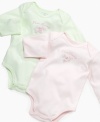 No playing favorites. She'll sport love for both mommy and daddy with this sweet bodysuit 2-pack from First Impressions.