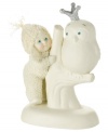 This little one plays frosty dress-up with an unsuspecting owl, creating a fun and lovable Snowbabies figurine from Department 56.