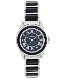 A sophisticated timepiece with glossy accents, by Style&co.