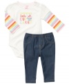 A little dose of sugar. Keep her outfit as sugary as she is with this precious bodysuit and legging set from Carter's.