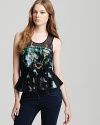 Theory Diamella Exploding Flower Top