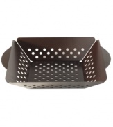 Are you in or out? With Nordicware's 365 grill & shake basket, you can have great flavor and irresistibly tender dishes whether you're cooking indoors or out-simply fill this high-sided, nonstick basket with your favorite veggies and you'll have a delicious stir fry in no time at all. 5-year warranty.