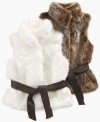 Cuddly and cute, this faux-fur vest from Epic Threads adds a fashionable and warm touch to any outfit.