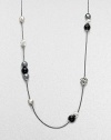 From the David Yurman Element Collection. Sterling silver, hematite and black onyx stations are suspended on a mini box chain.Hematite & black onyx Sterling silver Length, about 48 Lobster clasp closure Imported 