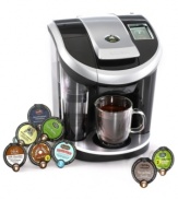 Stay true to your brew with the Vue! Greet the morning with a piping hot cup of coffee catered to your taste-Keurig's Brew Technology™ lets you set the strength-from regular to strong-of the blend, pick the size and customize the temp of every personal cup! Explore the world of new gourmet flavors, pop in a pod and enjoy great flavor in an instant. Model V700.