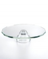 A doubly smart gift for stylish hosts, the Lucy cake stand from Oleg Cassini's collection of serveware is handcrafted with a gently faceted edge and base in twinkling glass. Flip it over to use the hollow base as a bowl for dips! Hallmarked with the designer's signature.