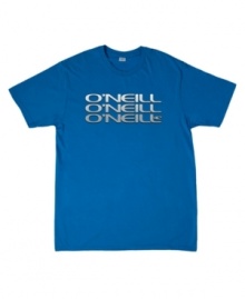 With cool logo repetition, this O'Neill T shirt is once, twice, three times a perfect choice for your casual wardrobe.