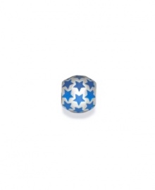 Put a twinkle in your jewelry with a sterling silver bead featuring blue enamel stars. Donatella is a playful collection of charm bracelets and necklaces that can be personalized to suit your style! Available exclusively at Macy's.