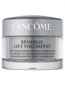 Skin Truth: Skin cells need to communicate with each other constantly. This communication is key in helping maintain the support structure that keeps skin looking youthful. Lancome innovation: New from Lancôme, Rénergie Lift Volumetry features the unique GF-Volumetry™ complex, shown to help support cellular communication.