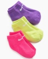 She can show off her moves and her electric style with these comfy low-cut socks from Nike.