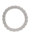 Conversation-starting style. Eliot Danori's Circular Chic Necklace combines intricate patterns with sparkling crystals and cubic zirconias (4-2/5 ct. t.w.). Crafted in silver tone mixed metal. Approximate length: 16 inches.