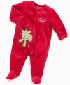 Celebrate his first Christmas with this festive footie by Little Me.