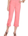 Style&co.'s coral-colored petite capri jeans are just the thing to start off your spring look with a bang! Pair with tees, tunics and more!