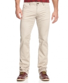 Lighten up your denim look with these slim-straight leg jeans from Buffalo David Bitton