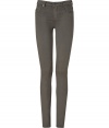 Work Helmut Langs iconic modern edge into your everyday staples wardrobe with these cool mudstone-hued skinny jeans, perfect for pairing with neutrals or as an understated color compliment to brightly tinted tops - Classic five-pocket style, button closure, belt loops - Team with chunky knits and sleek ankle boots