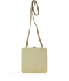 Deceptively simple, this crossbody bag features hidden volume with a streamlined flat front and a pouch-like back - Flat frame with snap closure, pouch detail, long shoulder strap - Pair with an elevated jeans-and-tee ensemble or a casual cocktail look