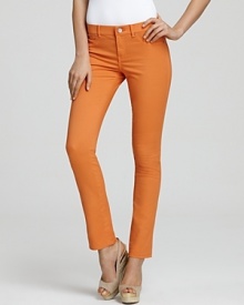 Elie Tahari Vanessa Straight Leg Jeans in Harem Orange