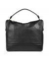 This must-have modern classic shoulder bag from Salvatore Ferragamo boasts luxe leather and streamlined styling - Slim sleek shape, top zip closure, top handle, side logo detail - Perfect for workweek chic or off-duty cool