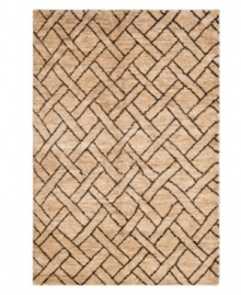 An enlarged, faded weave graphic creates a calming sense of symmetry in this Fairfield area rug from Lauren by Ralph Lauren. Its classic hues and soft composition of natural hemp and jute fibers present a welcoming, refreshing home accent in any room.