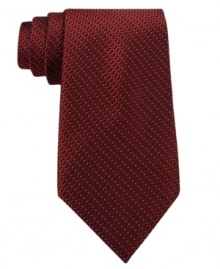 Are solids just a bit too stale? This micro-patterned tie from Perry Ellis gives your look just enough texture.