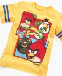 Scene stealer. This Angry Birds collage t-shirt from Epic Threads will give him the style that will make him the center of attention.