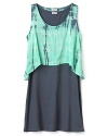 She'll love this easy-going double-layered dress, an all-in-one outfit with a mellow-cool tie-dye pattern.