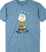 About a boy. This T shirt keeps Charlie Brown -- the total package -- front and center.