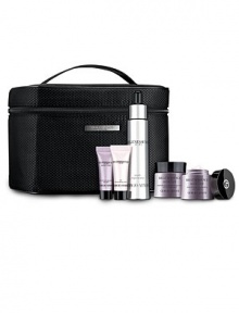 The Giorgio Armani beauty skin care started set includes a full size Regenessence Serum, deluxe sizes of Regenessence High Lift SPF 15 Cream, Regenessence High Lift Rich Cream, Regenessence High Lift Eye Balm and Regenessence High Serum.