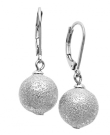 Decoratively detailed. A sandblast surface, euro wire silhouette and beading galore set apart these dramatic drop earrings from Charter Club. Made in silver tone mixed metal, they're sure to add an eye-catching element to your look. Approximate drop: 1-1/4 inches.