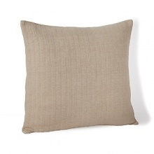 This versatile Calvin Klein pillow in a warmly neutral hue boasts a detailed texture for chic contemporary living.