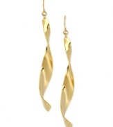 Here's the twist. Robert Lee Morris puts a special spin on this set of drop earrings. Crafted from gold-tone mixed metal, this pair was created with a linear approach in mind. Approximate drop: 4 inches.