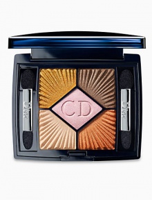 Between the shimmering azure of the Mediterranean sea and the blazing heat of the sand, The 2012 Dior Summer look invites us on the sundeck of the Croisette for a very chic escape. With a touch of French glamour, Mr Dior's beloved French Croisette unveils its warmth and freshness for an elegant and glamorous Summer.  5 Couleurs eyeshadow palettes dress up the eyes with luminescent sunny shades and fresh azure blues inspired by the most glamorous emblems of the French Riviera.