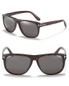 Thin wayfarer sunglasses with gradient lenses, a casually cool style from Tom Ford.