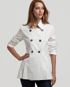 The perfect perennial top layer, Via Spiga's cropped trench in crisp white flaunts timeless style.