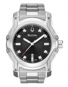 Structured with clean lines, this precise timepiece from Bulova will simplify your life.