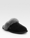 Shearling lining and trim create the ultimate in casual luxury. Round-toe design Rubber sole Imported Fur origin: AustraliaOUR FIT MODEL RECOMMENDS ordering true size.. 