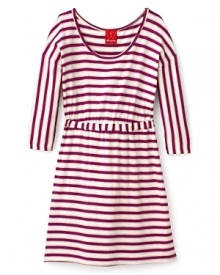 Ella Moss Girls' Castaway 3/4 Sleeve Dress - Sizes 7-14