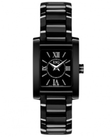 Monochromatic and structured, this Venture collection watch from ESQ by Movado is built to impress.