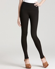 These Lyssé Leggings ponte leggings boast a wide, four-way stretch waistband that flattens the tummy for a flattering silhouette. Back ankle zips lend edge for a cool-girl finish.