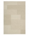 An abstract pattern makes a bold, modern statement upon this inviting Bowery area rug from Calvin Klein. Generously thick wool fibers are hand tufted in India for remarkable strength and detailed design.