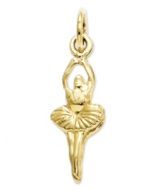 A gift that will have her doing pirouettes! This charming ballerina charm is crafted from polished 14k gold. Chain not included. Approximate length: 4/5 inch. Approximate width: 1/5 inch.