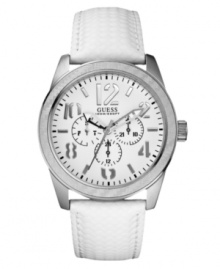 GUESS mixes up this cool & crisp watch with texture.