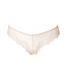 Stylish thong in fine pale rose synthetic fiber blend - outstandingly comfortable due to stretch content - luxurious lace optic - pleasantly broad waistband - perfect snug fit - stylish, sexy, seductive - fits under almost all outfits