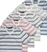 V is for variety with this assortment of striped t-shirts from Perry Ellis.