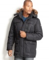 This hooded parka from Sean John has the winter-weather cool down. Pair with denim and hit the slopes.